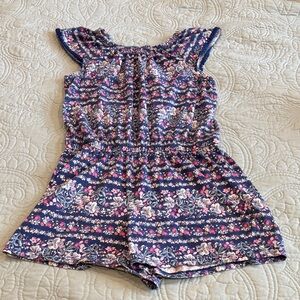 OshKosh B'gosh Blue and Pink Floral Romper